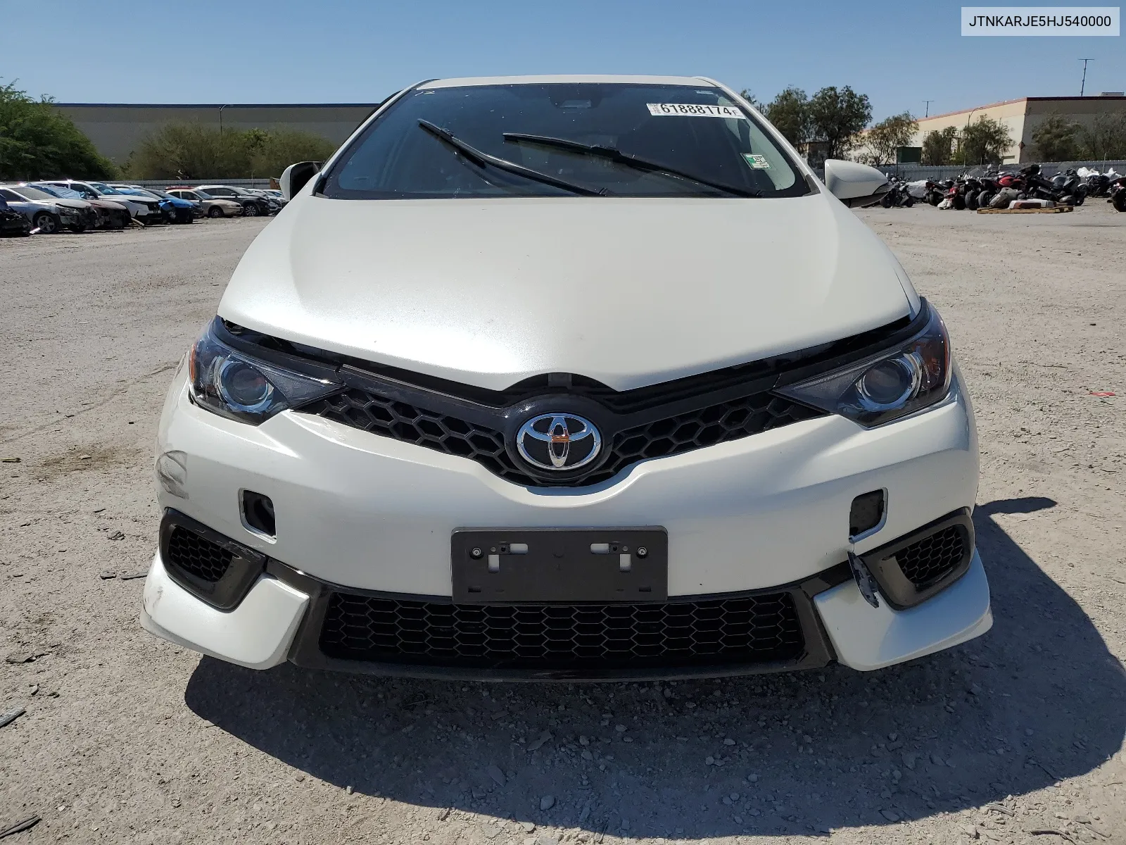 2017 Toyota Corolla Im VIN: JTNKARJE5HJ540000 Lot: 61888174