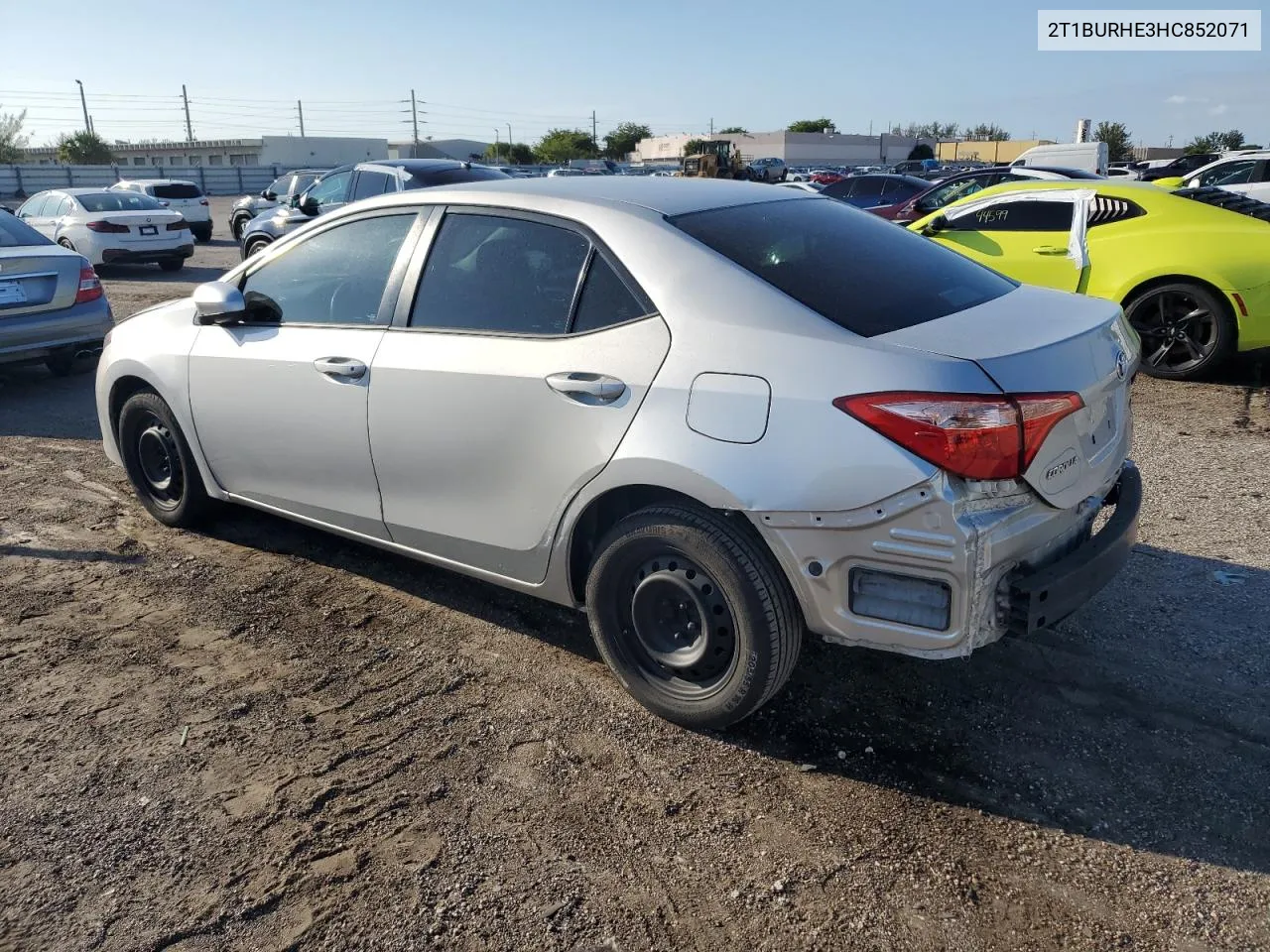 2T1BURHE3HC852071 2017 Toyota Corolla L