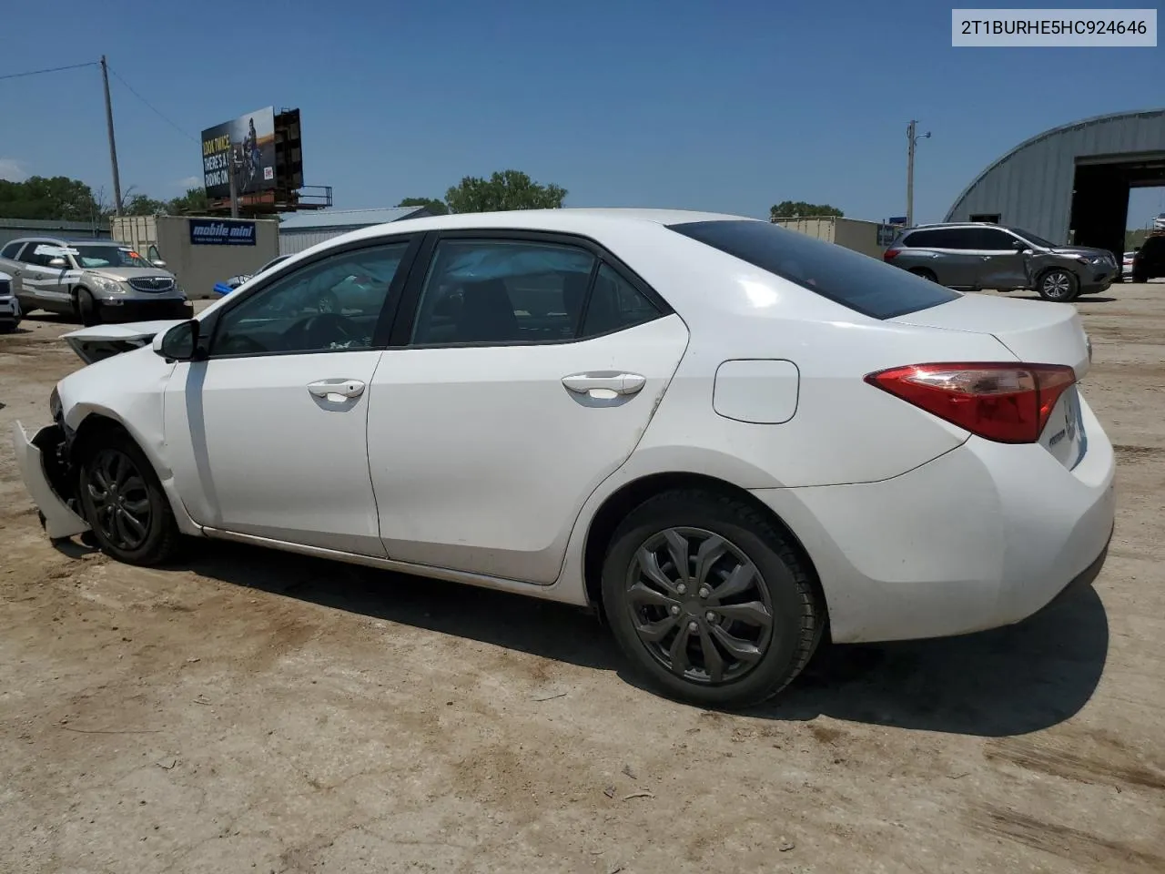 2017 Toyota Corolla L VIN: 2T1BURHE5HC924646 Lot: 62534804