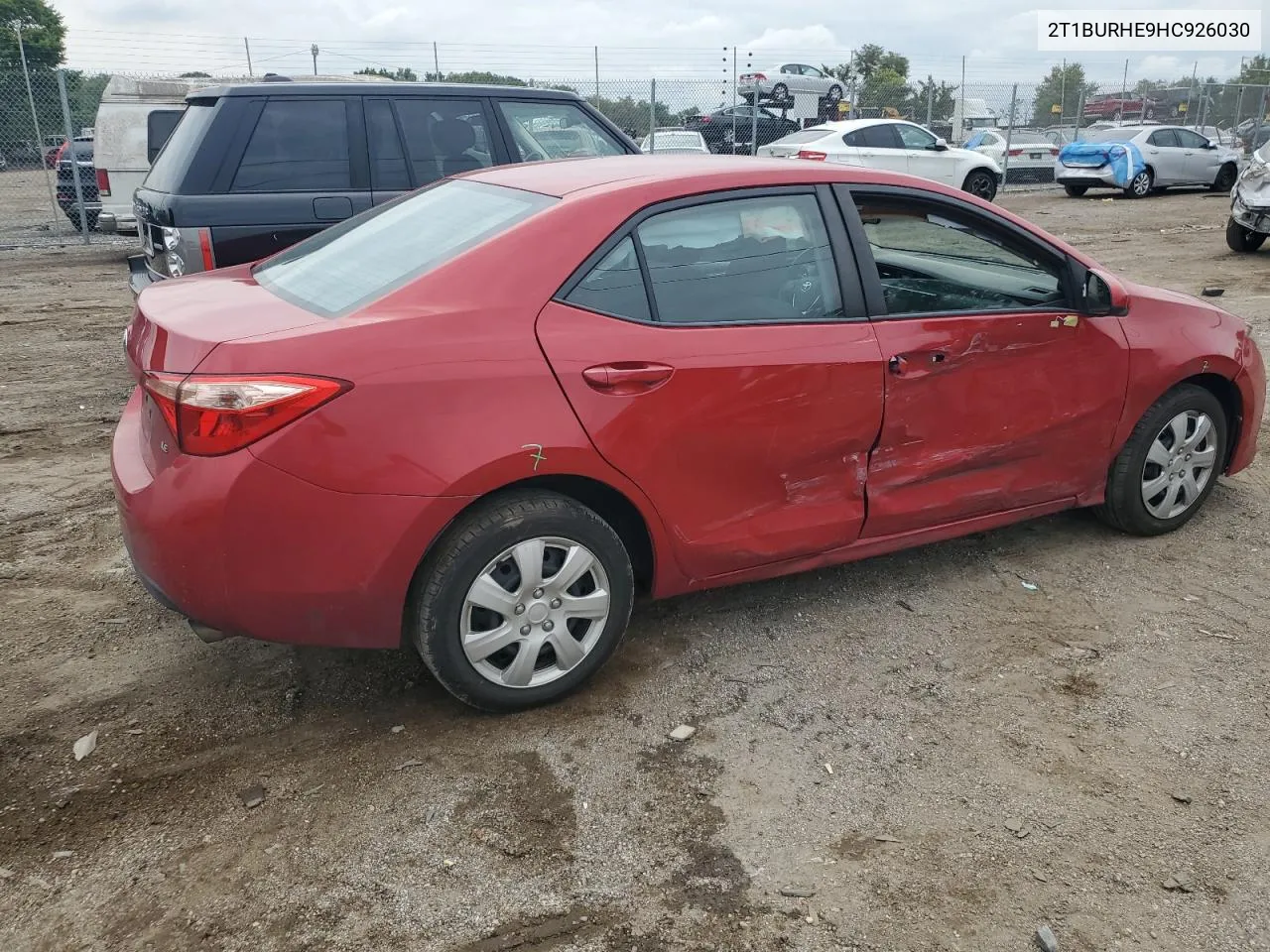 2017 Toyota Corolla L VIN: 2T1BURHE9HC926030 Lot: 63716654