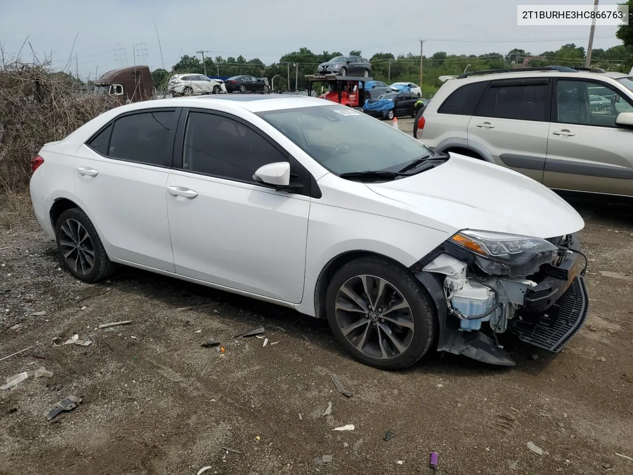 2017 Toyota Corolla L VIN: 2T1BURHE3HC866763 Lot: 64220124