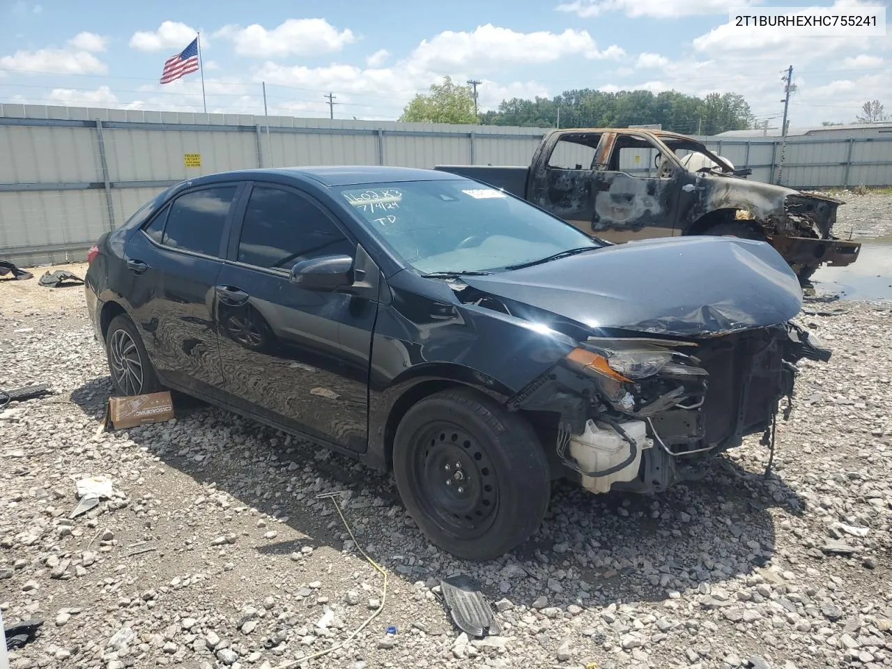 2017 Toyota Corolla L VIN: 2T1BURHEXHC755241 Lot: 66045124