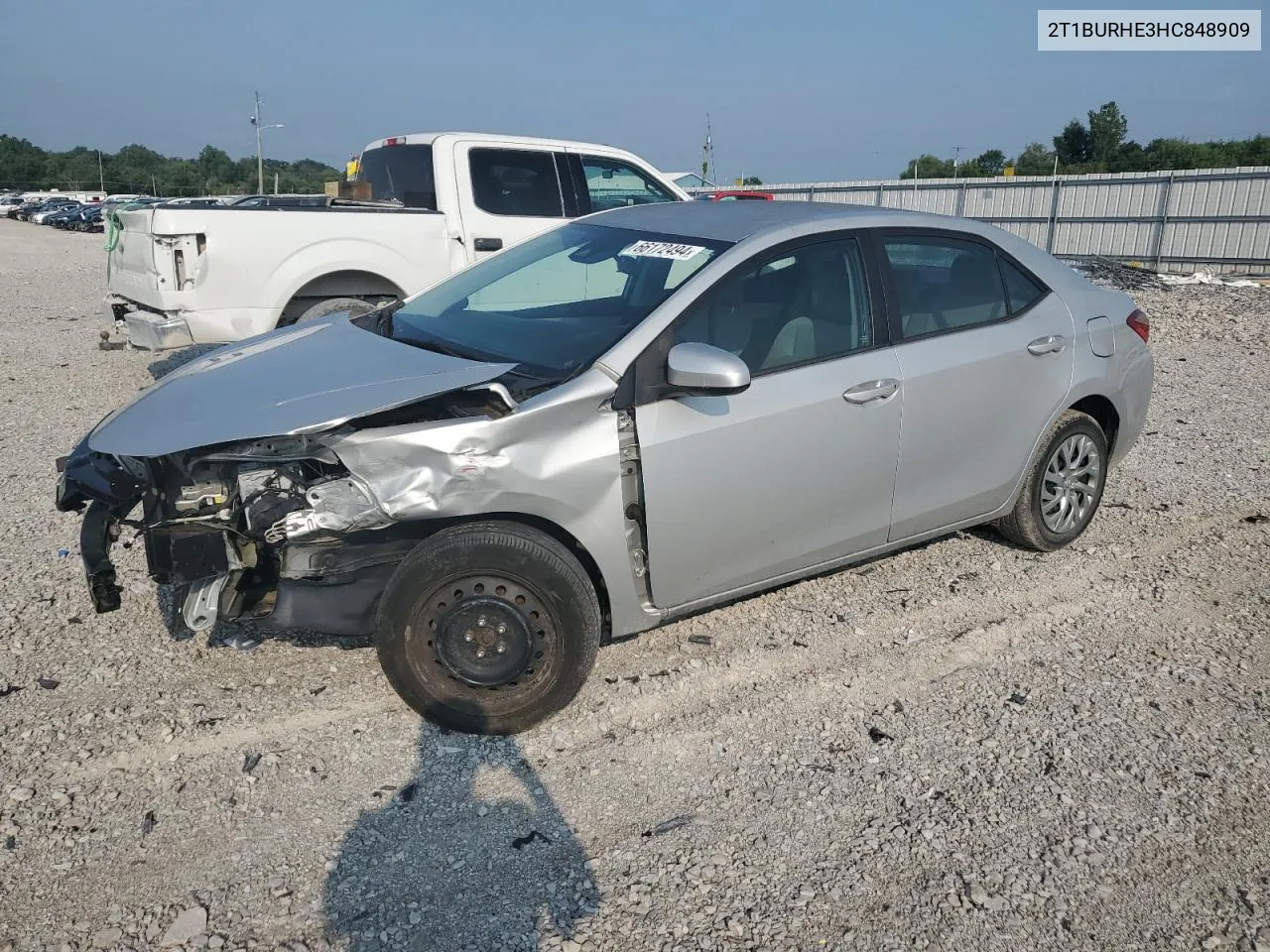 2017 Toyota Corolla L VIN: 2T1BURHE3HC848909 Lot: 66172494