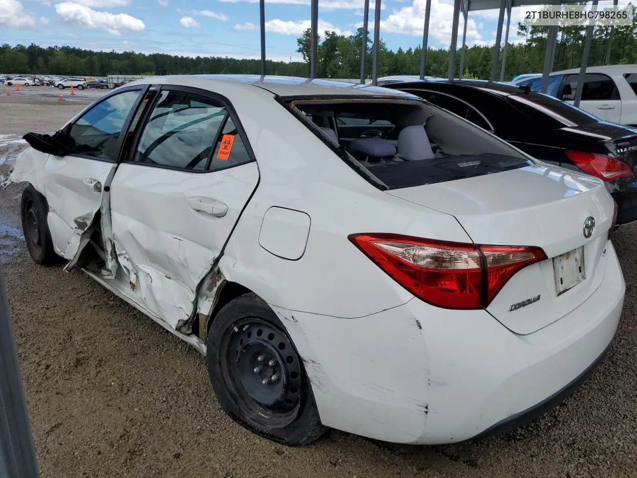 2017 Toyota Corolla L VIN: 2T1BURHE8HC798265 Lot: 66401104