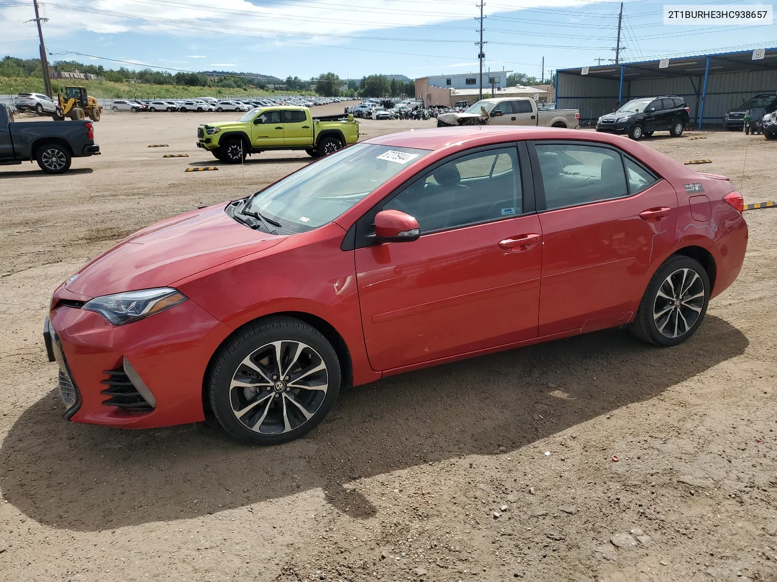 2017 Toyota Corolla L VIN: 2T1BURHE3HC938657 Lot: 67275944