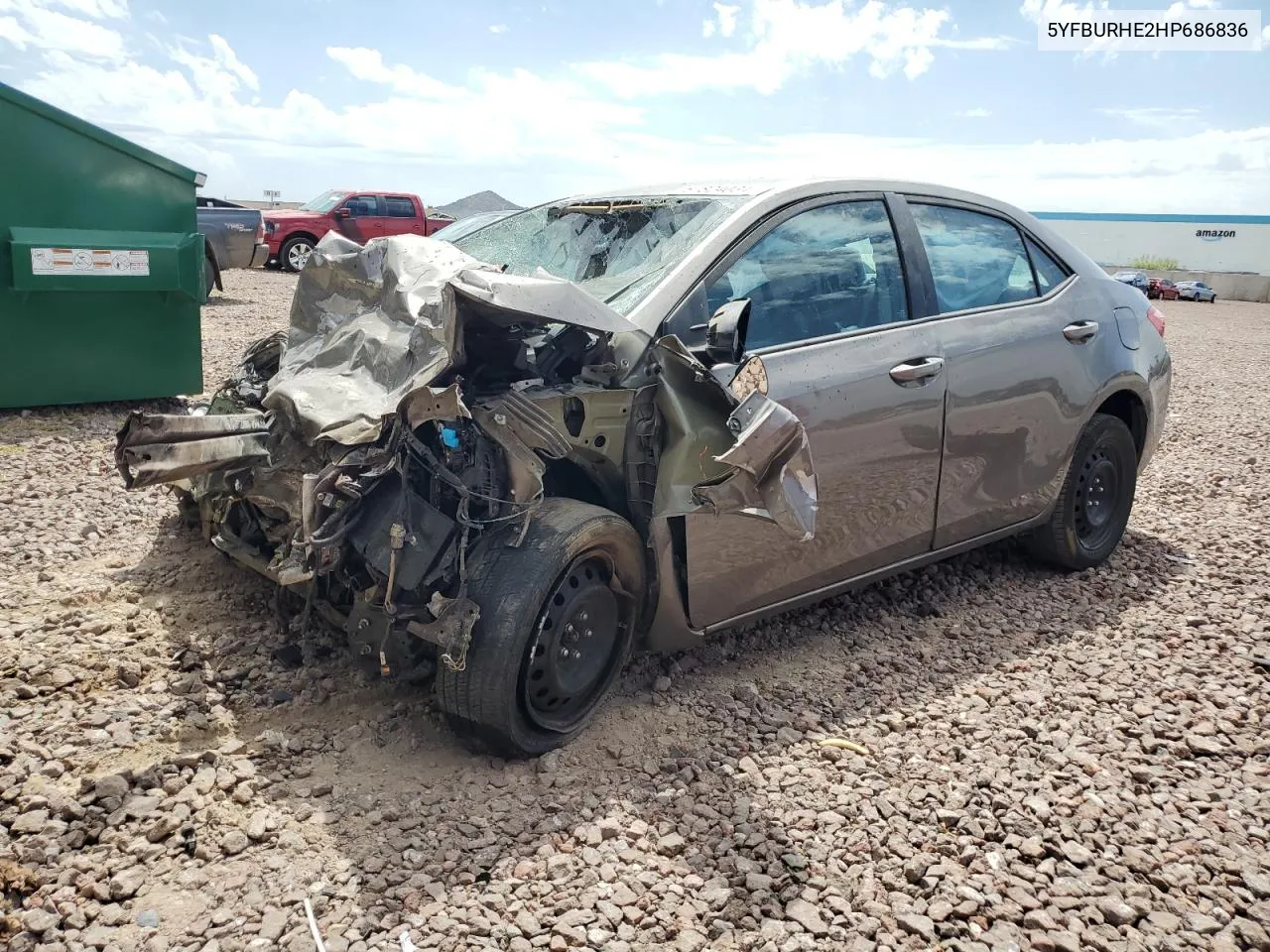 2017 Toyota Corolla L VIN: 5YFBURHE2HP686836 Lot: 67824034