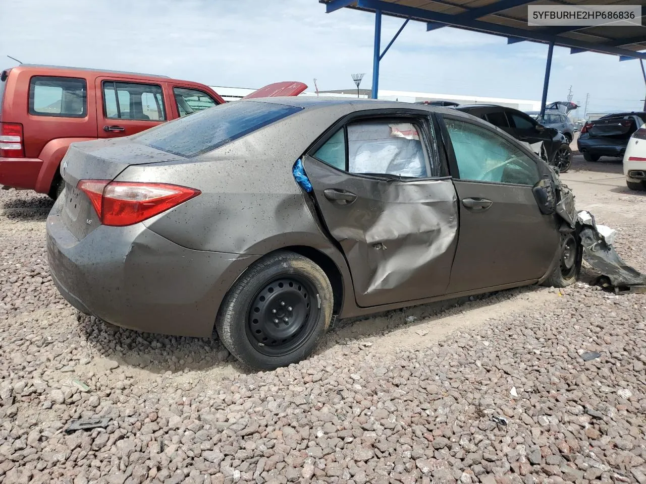 2017 Toyota Corolla L VIN: 5YFBURHE2HP686836 Lot: 67824034