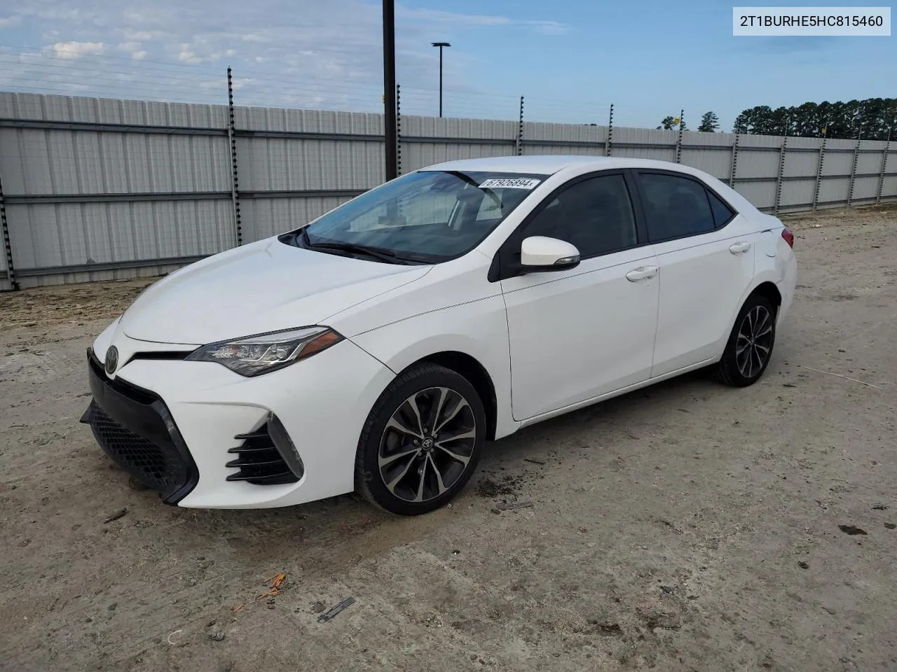 2017 Toyota Corolla L VIN: 2T1BURHE5HC815460 Lot: 67926894