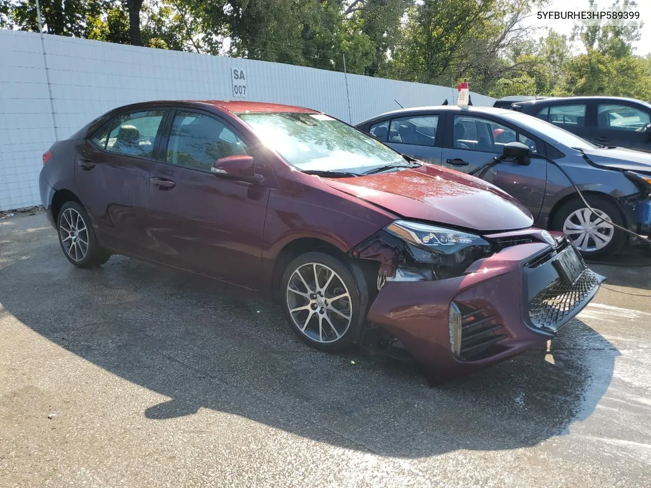 5YFBURHE3HP589399 2017 Toyota Corolla L