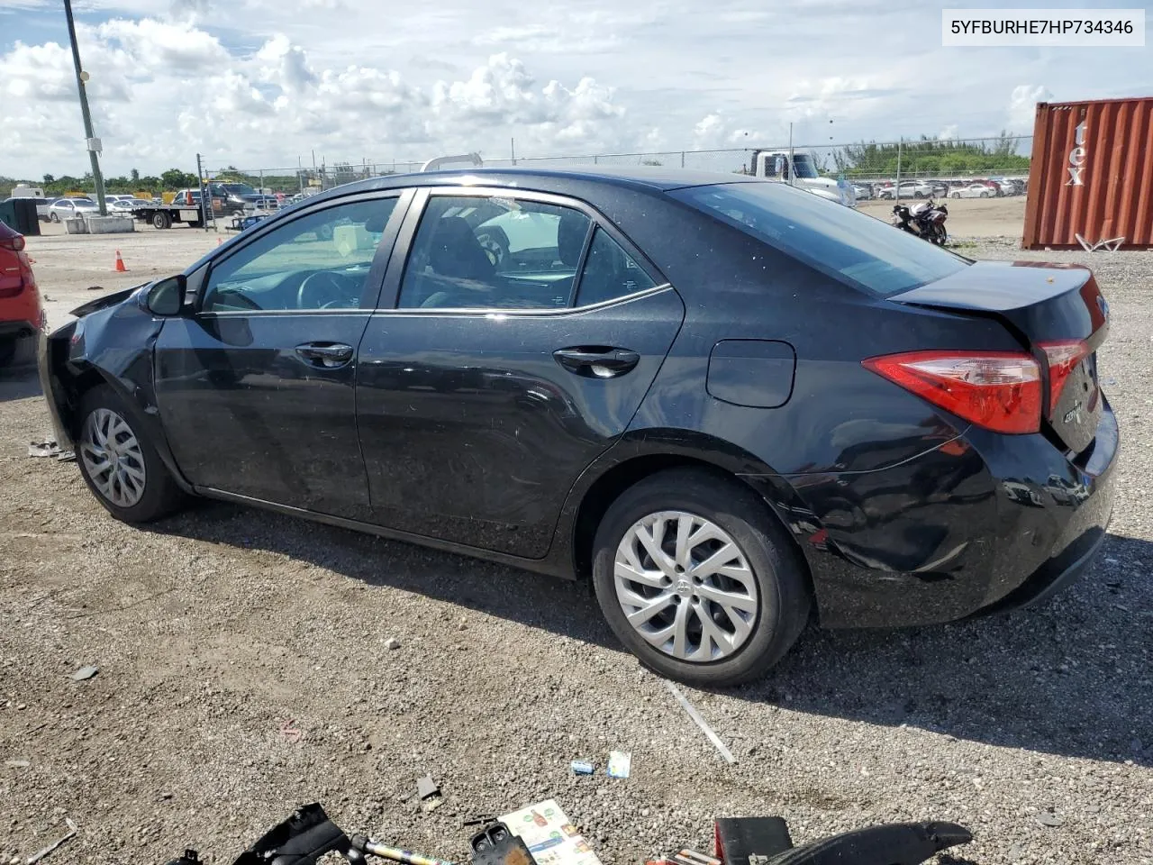 2017 Toyota Corolla L VIN: 5YFBURHE7HP734346 Lot: 68281724