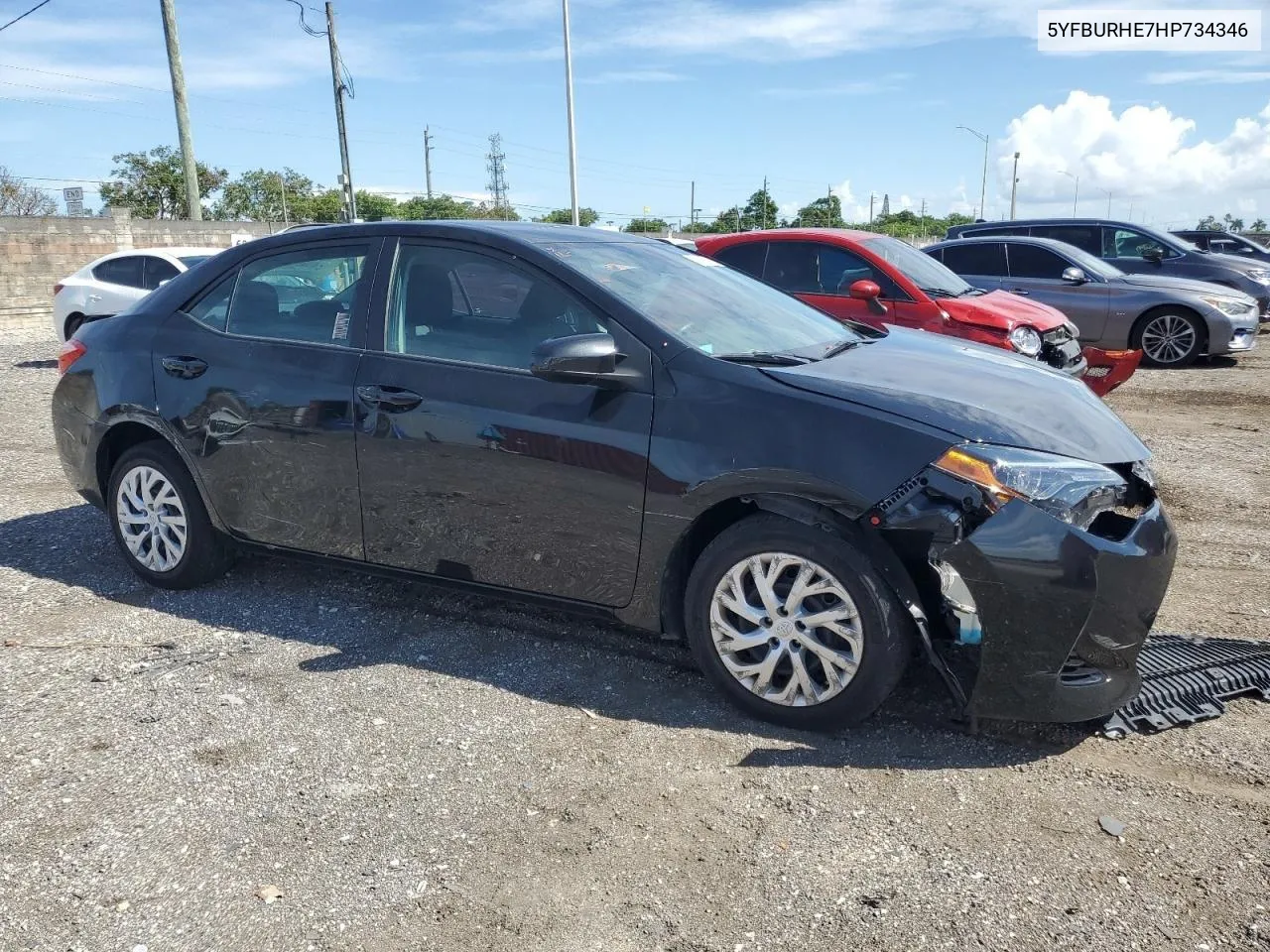 2017 Toyota Corolla L VIN: 5YFBURHE7HP734346 Lot: 68281724