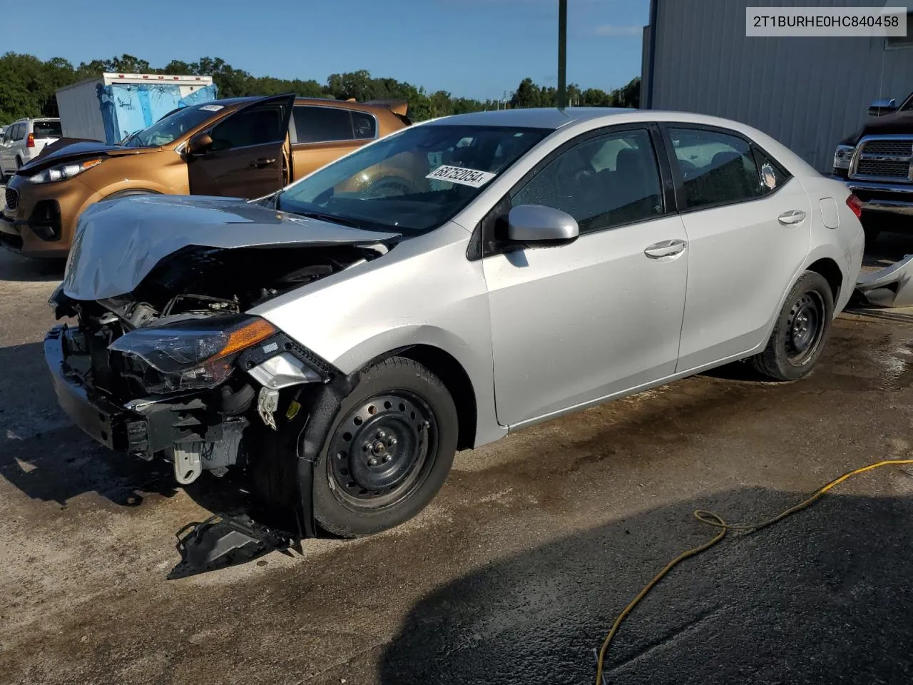 2T1BURHE0HC840458 2017 Toyota Corolla L