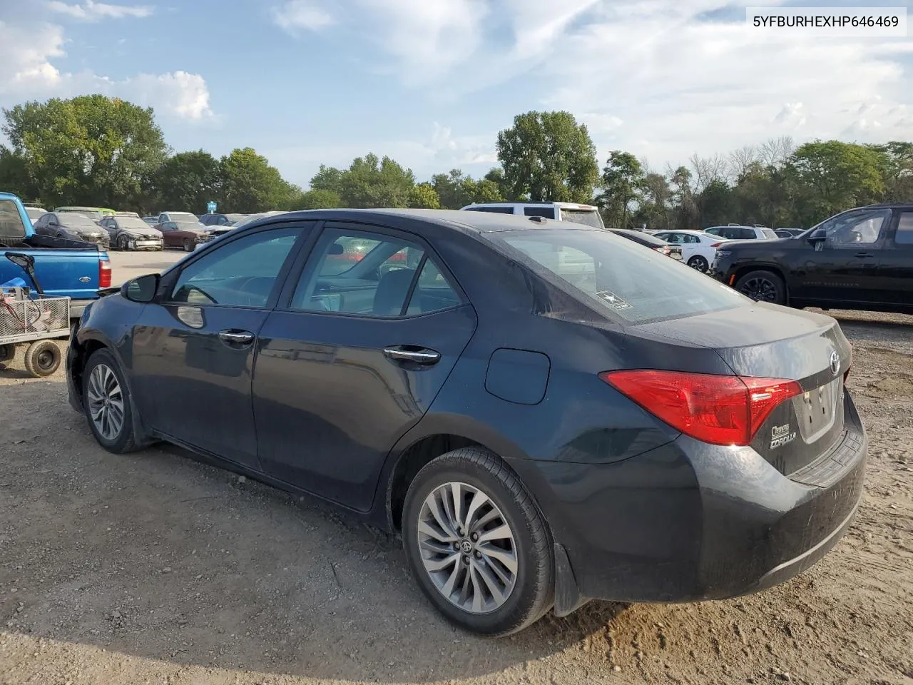 2017 Toyota Corolla L VIN: 5YFBURHEXHP646469 Lot: 68816724