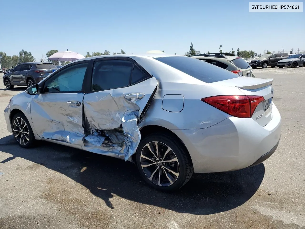 2017 Toyota Corolla L VIN: 5YFBURHE0HP574861 Lot: 69325534