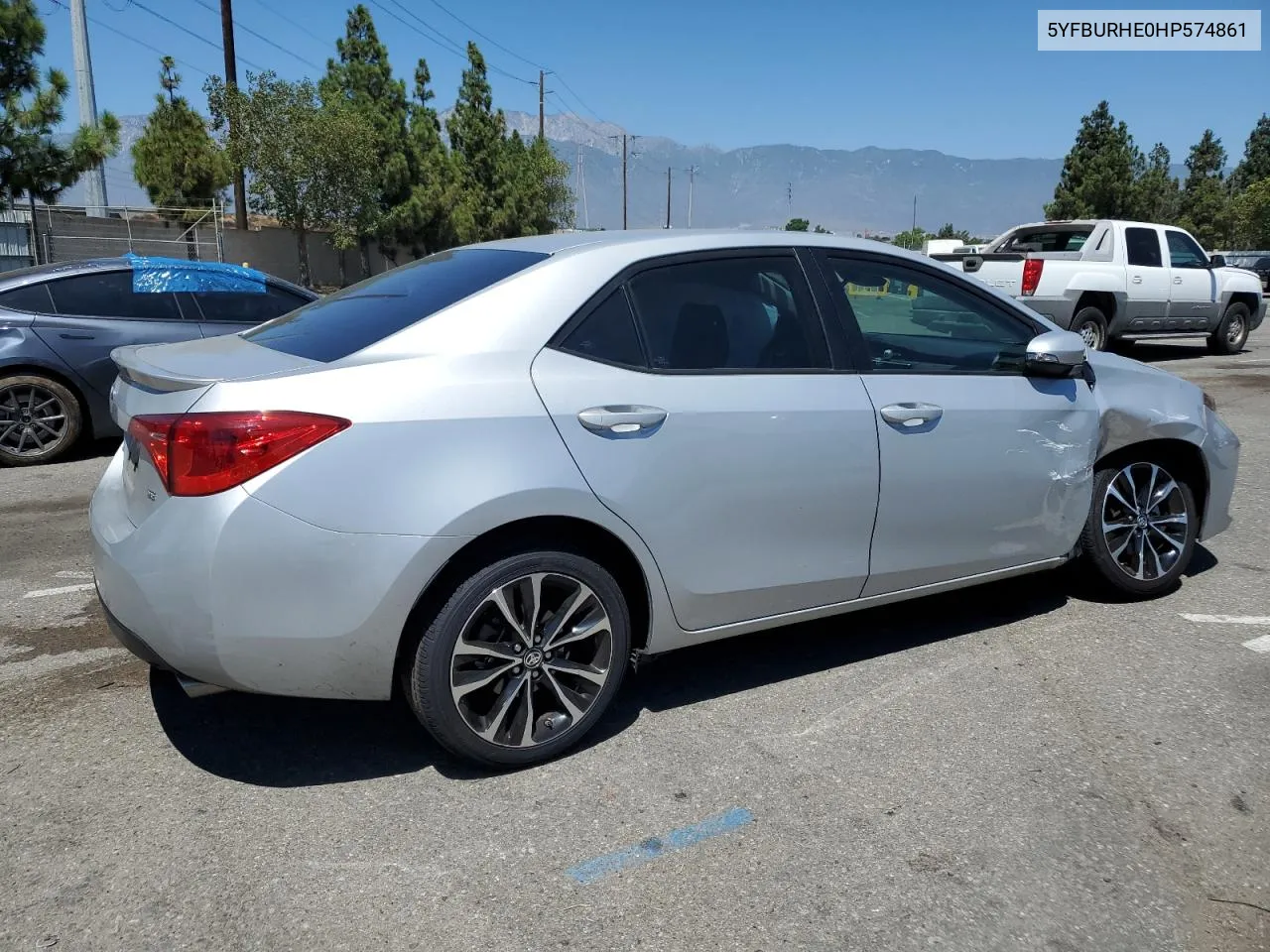 2017 Toyota Corolla L VIN: 5YFBURHE0HP574861 Lot: 69325534