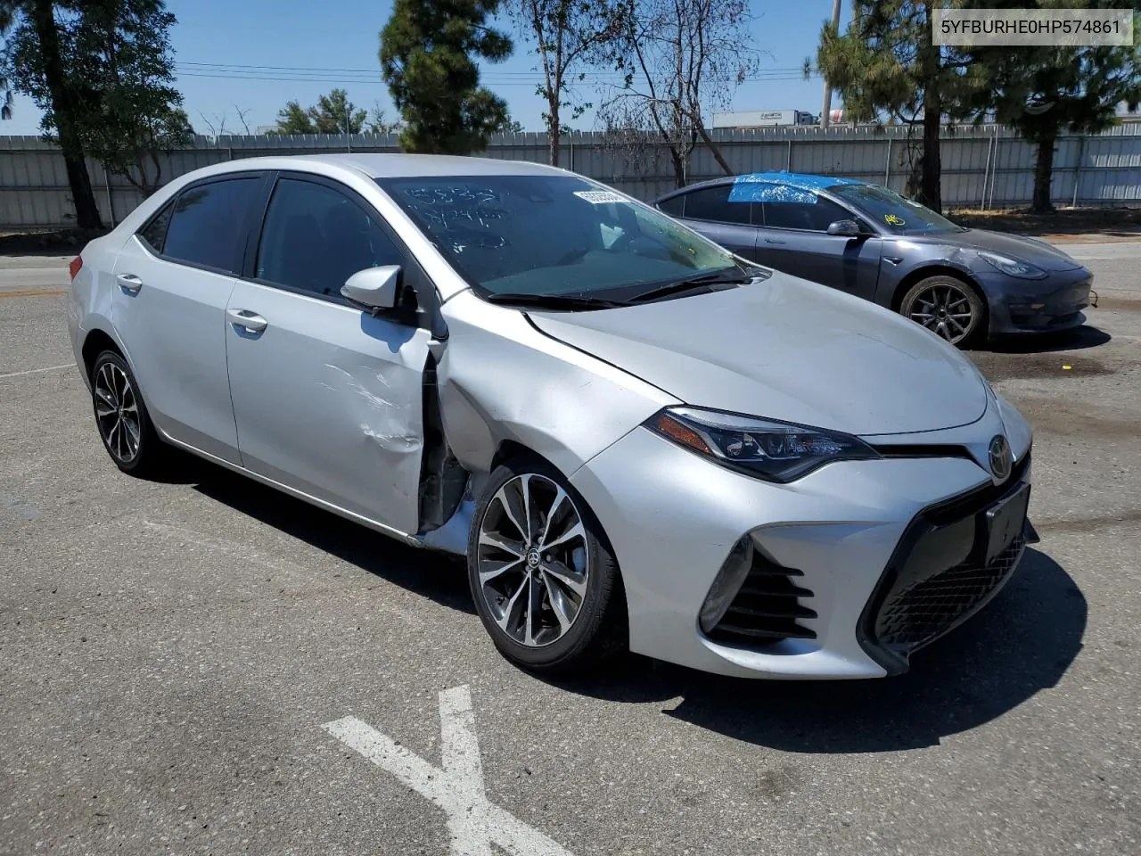 2017 Toyota Corolla L VIN: 5YFBURHE0HP574861 Lot: 69325534