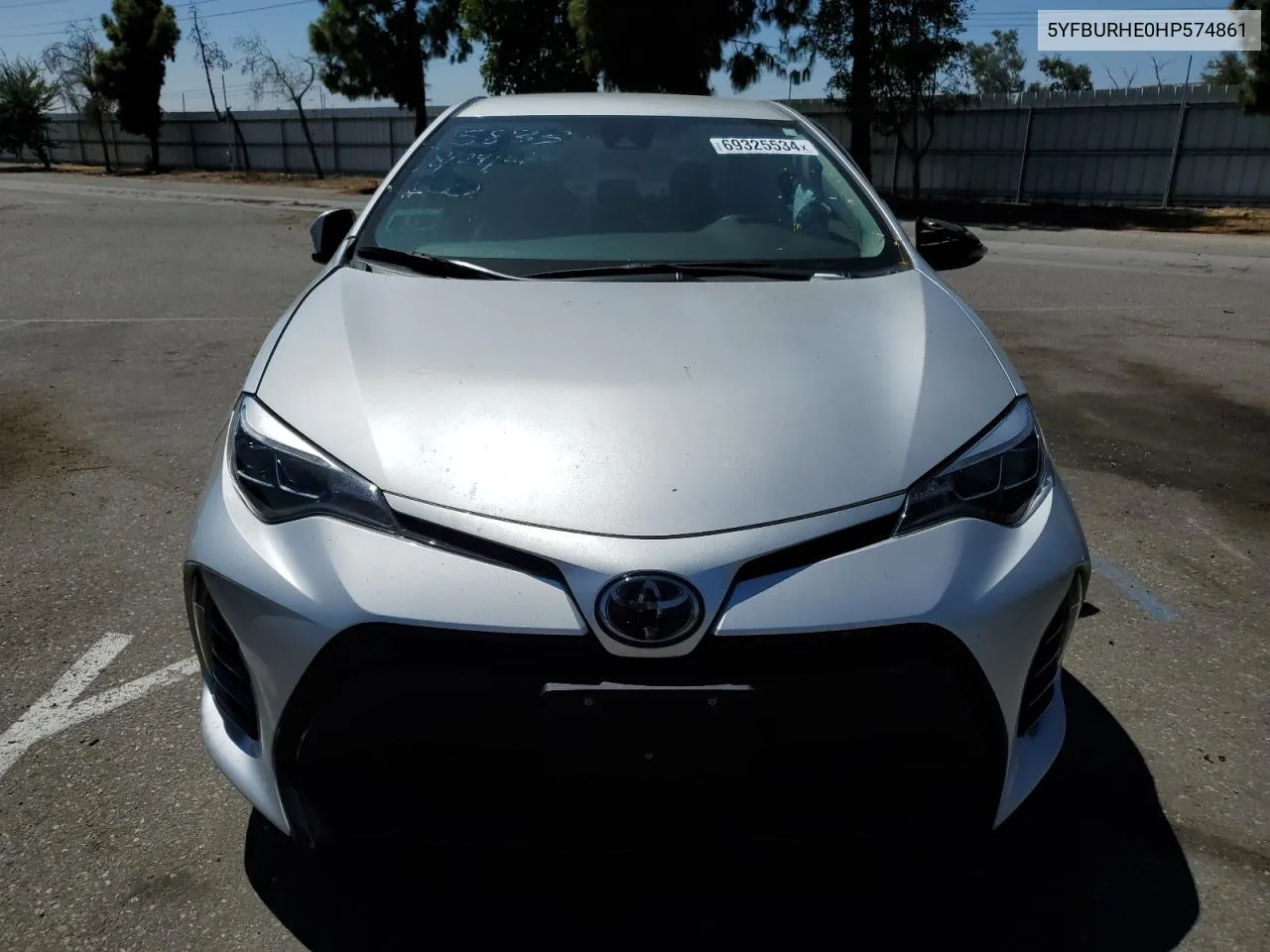 2017 Toyota Corolla L VIN: 5YFBURHE0HP574861 Lot: 69325534