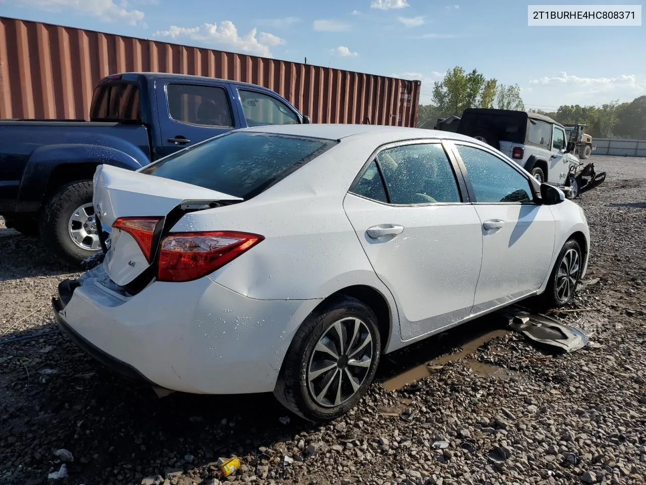 2017 Toyota Corolla L VIN: 2T1BURHE4HC808371 Lot: 69325894