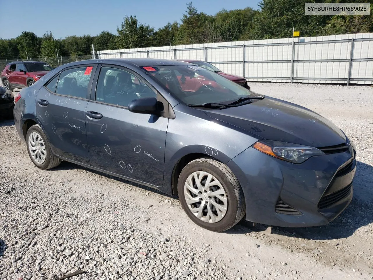 2017 Toyota Corolla L VIN: 5YFBURHE8HP689028 Lot: 69649634