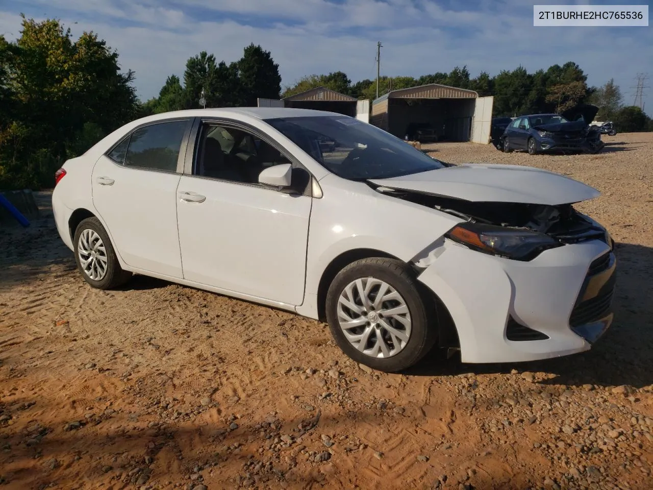 2017 Toyota Corolla L VIN: 2T1BURHE2HC765536 Lot: 69833444