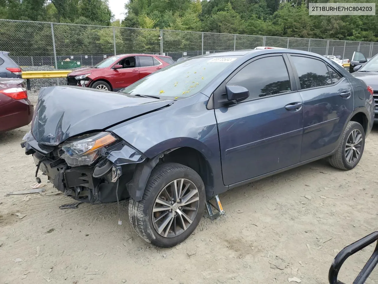 2017 Toyota Corolla L VIN: 2T1BURHE7HC804203 Lot: 69870504