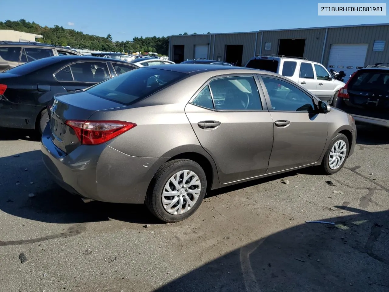 2017 Toyota Corolla L VIN: 2T1BURHE0HC881981 Lot: 70019394