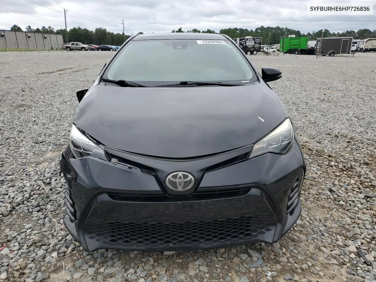 2017 Toyota Corolla L VIN: 5YFBURHE6HP726836 Lot: 70208984