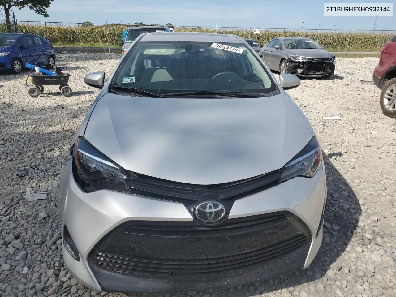 2017 Toyota Corolla L VIN: 2T1BURHEXHC932144 Lot: 70224174