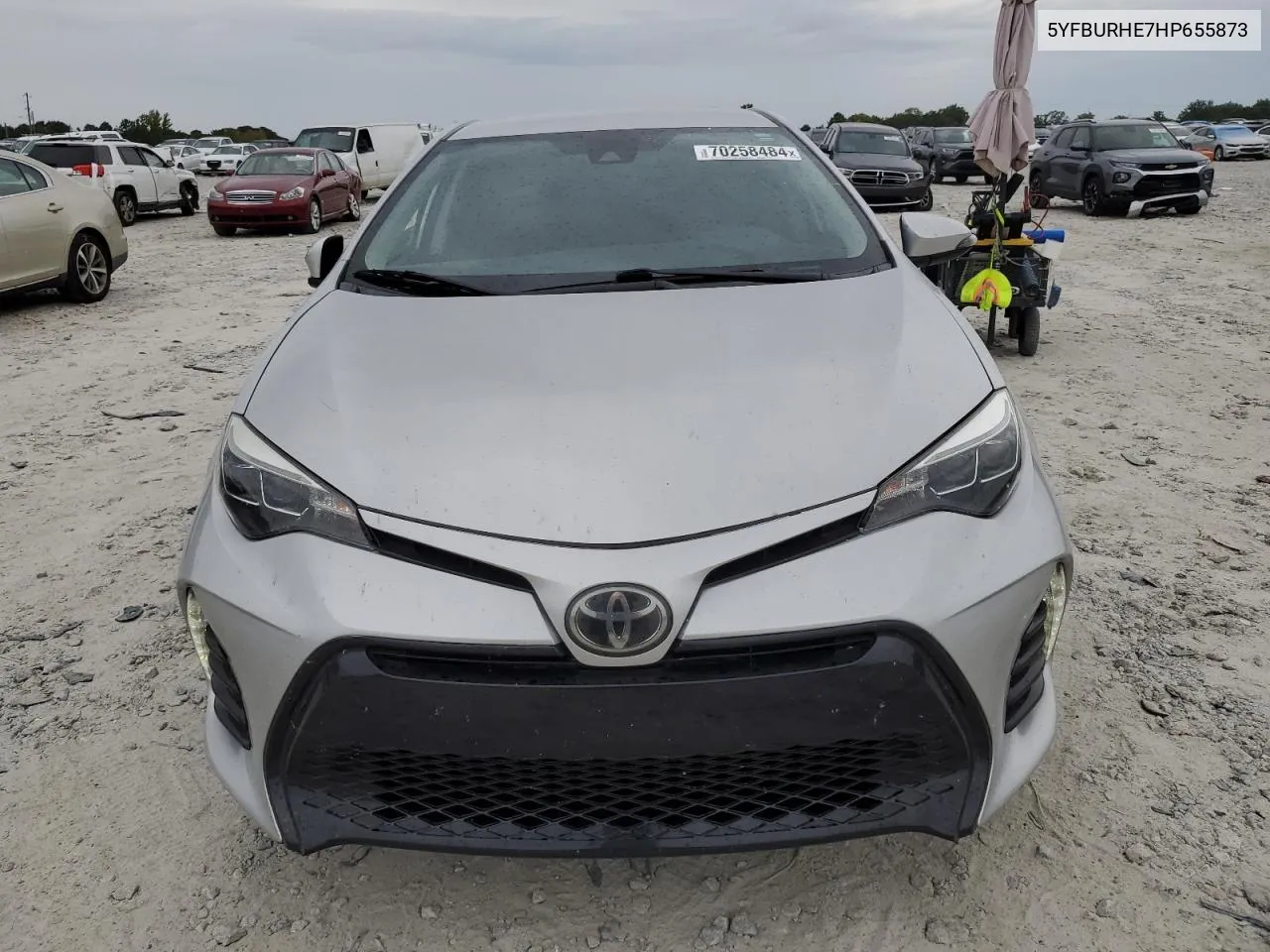 2017 Toyota Corolla L VIN: 5YFBURHE7HP655873 Lot: 70258484