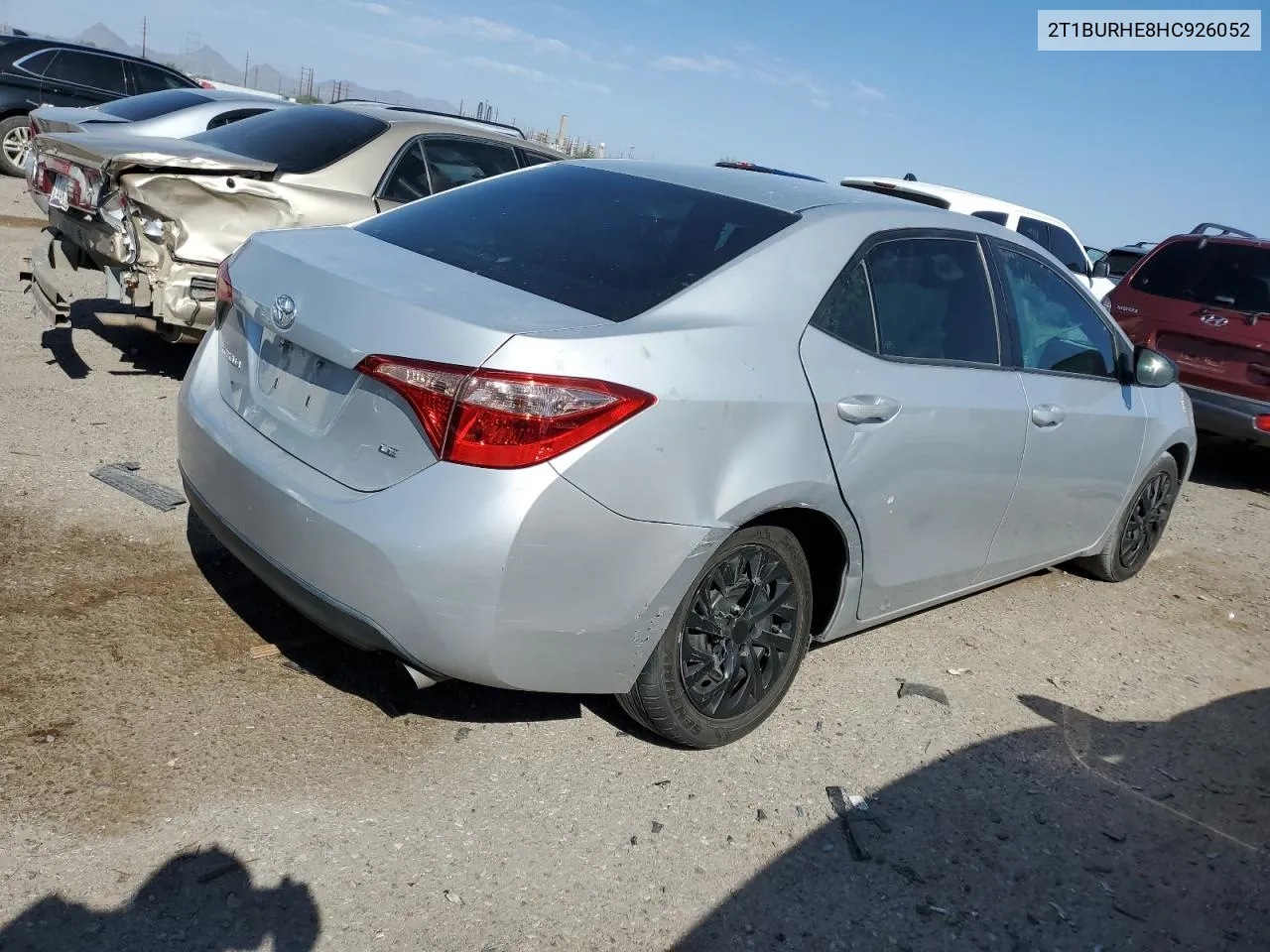 2017 Toyota Corolla L VIN: 2T1BURHE8HC926052 Lot: 70520644