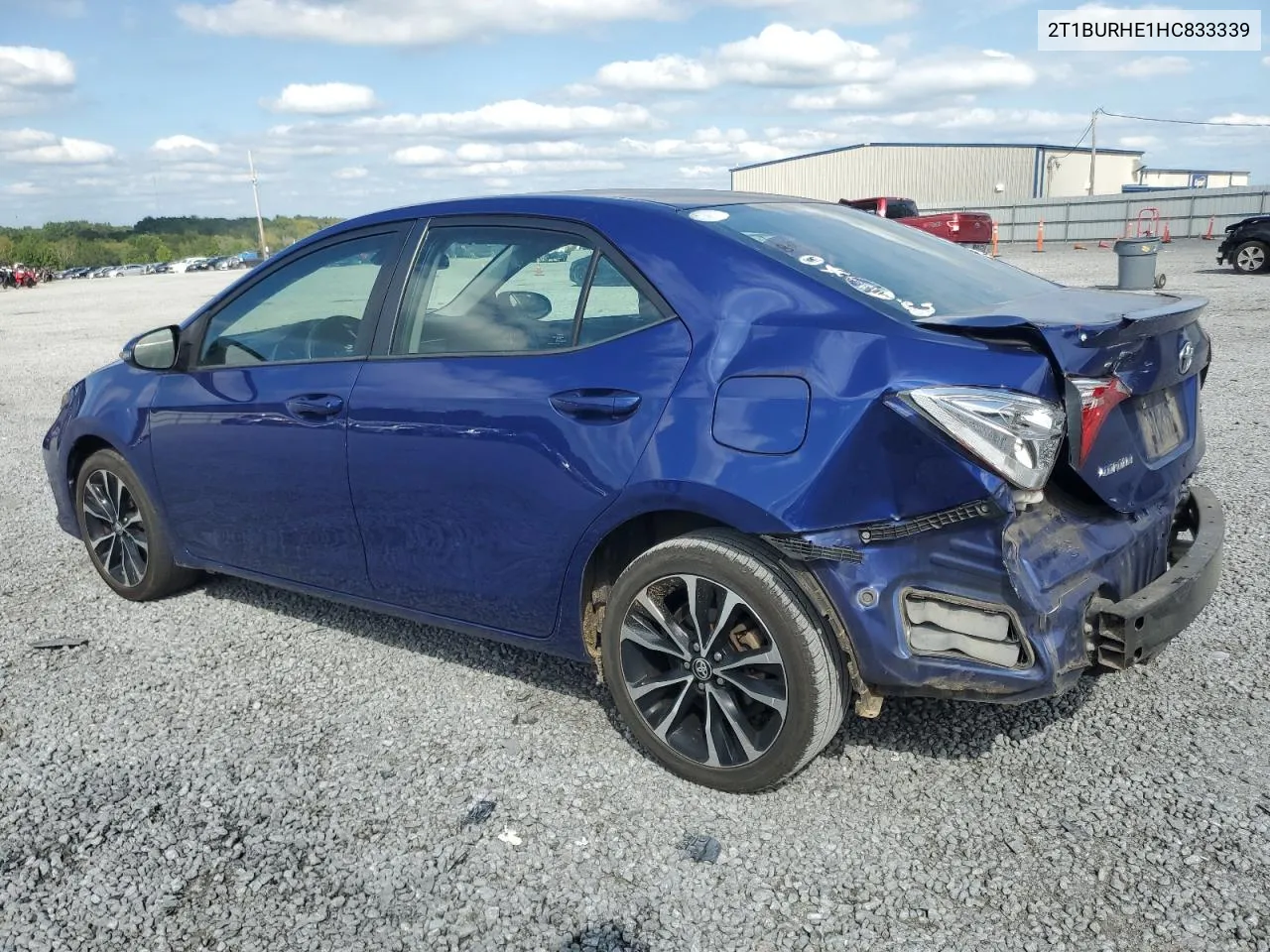 2017 Toyota Corolla L VIN: 2T1BURHE1HC833339 Lot: 70581674