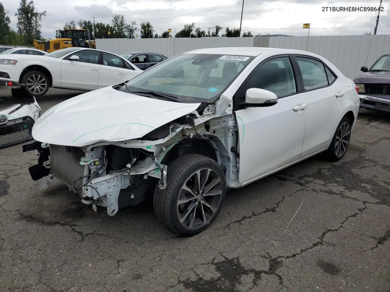 2017 Toyota Corolla L VIN: 2T1BURHE8HC898642 Lot: 70620394