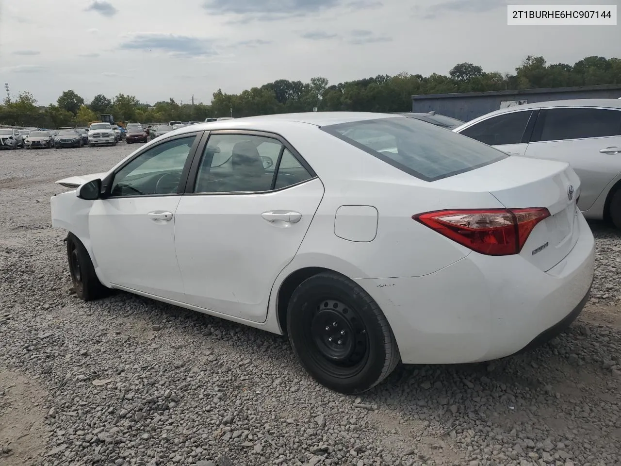 2017 Toyota Corolla L VIN: 2T1BURHE6HC907144 Lot: 70635794