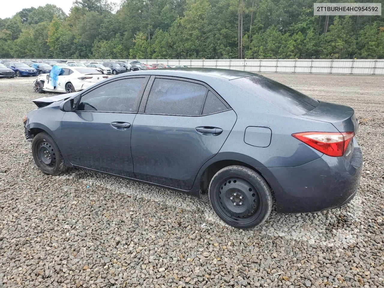 2017 Toyota Corolla L VIN: 2T1BURHE4HC954592 Lot: 70638104