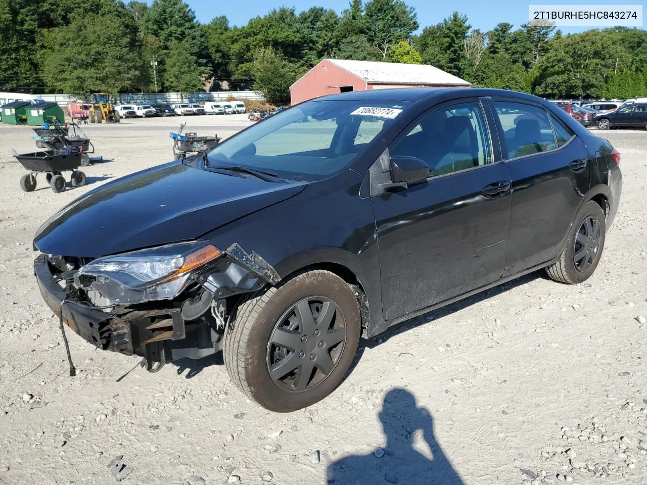 2017 Toyota Corolla L VIN: 2T1BURHE5HC843274 Lot: 70882774