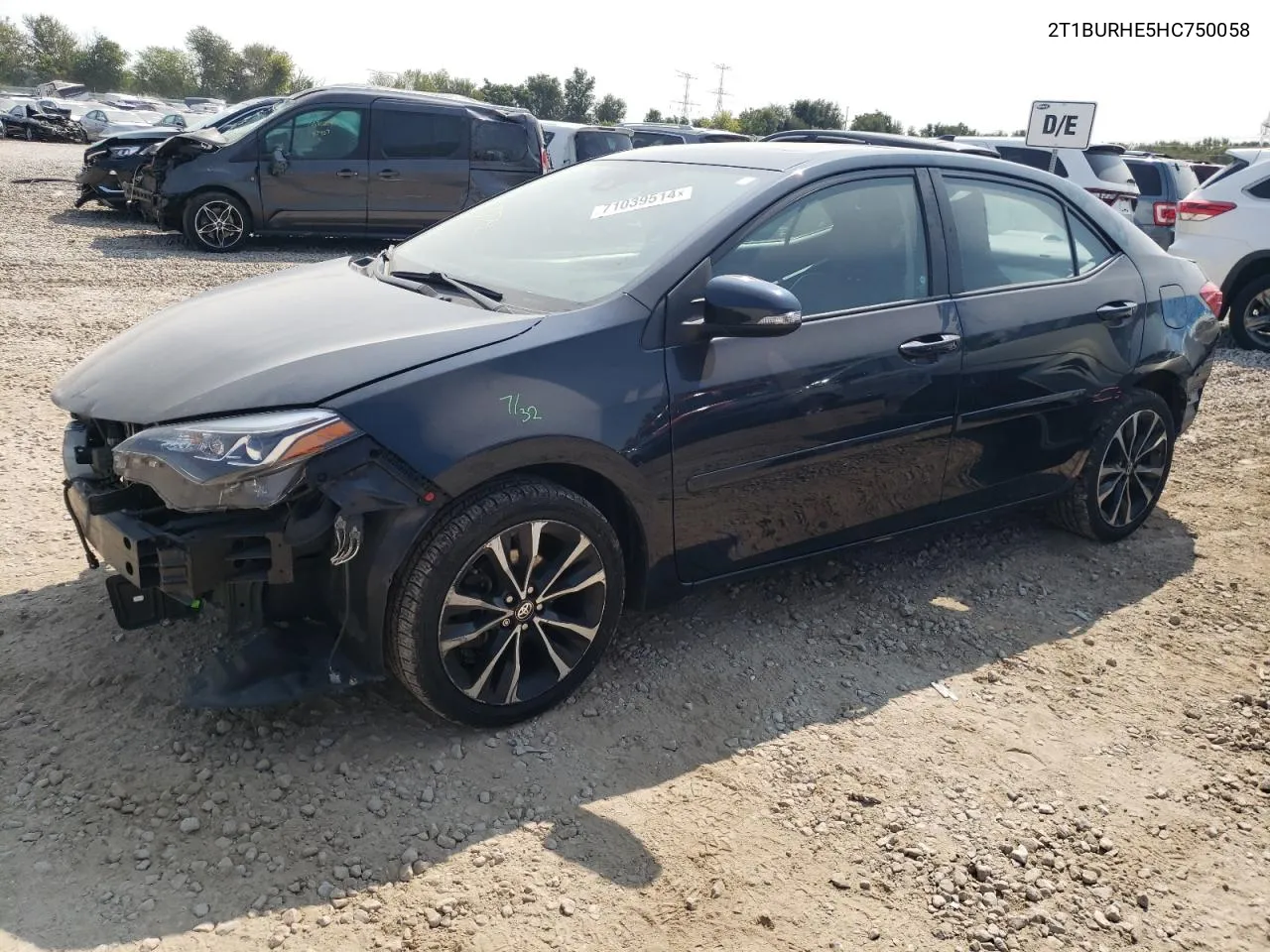 2017 Toyota Corolla L VIN: 2T1BURHE5HC750058 Lot: 71039514