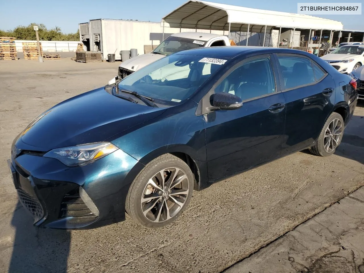 2017 Toyota Corolla L VIN: 2T1BURHE1HC894867 Lot: 71132394