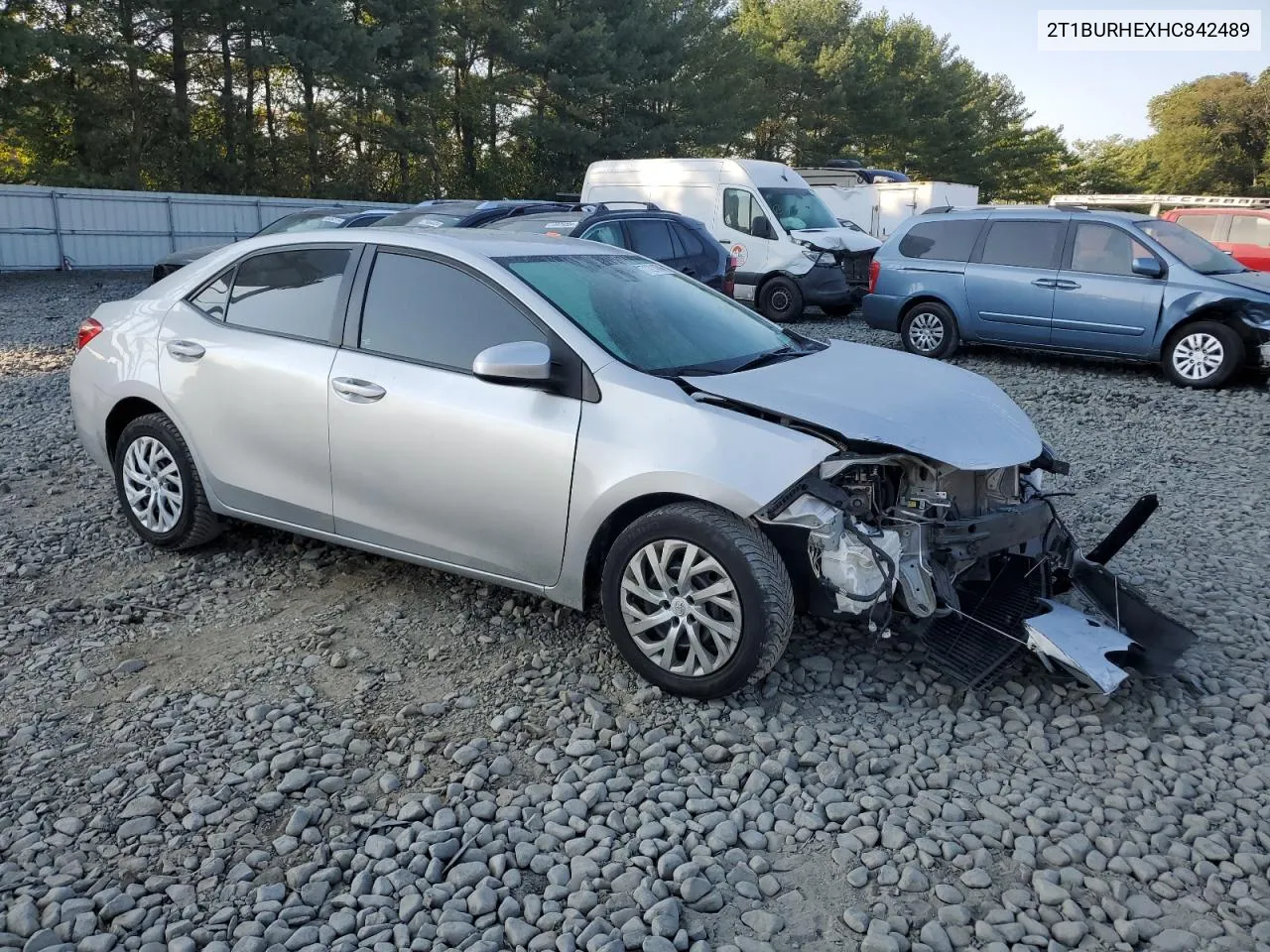 2017 Toyota Corolla L VIN: 2T1BURHEXHC842489 Lot: 71221074