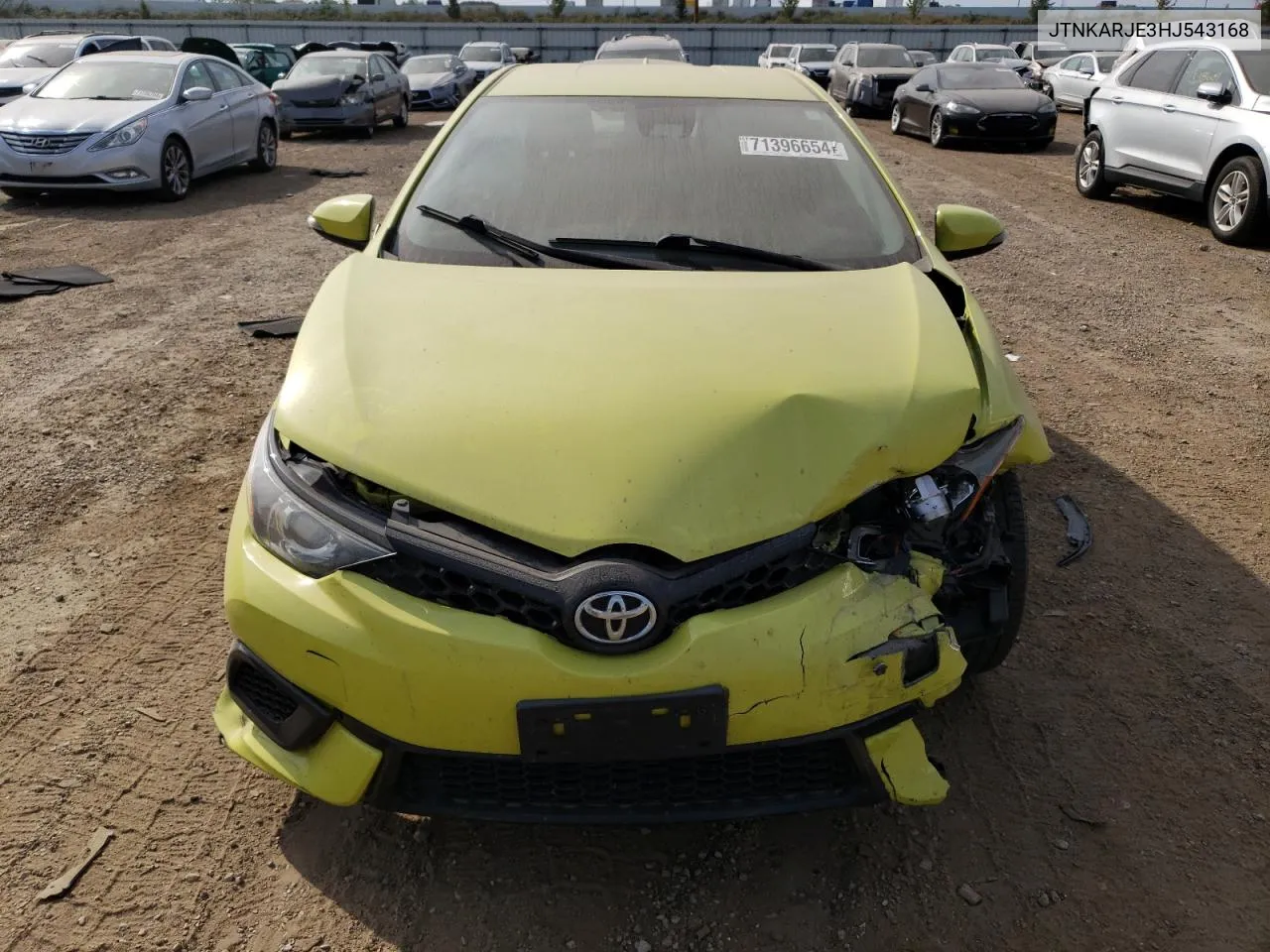 2017 Toyota Corolla Im VIN: JTNKARJE3HJ543168 Lot: 71396654