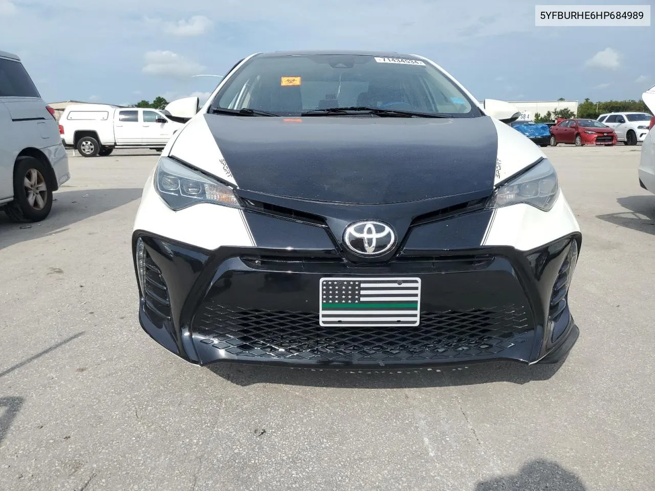 2017 Toyota Corolla L VIN: 5YFBURHE6HP684989 Lot: 71434534