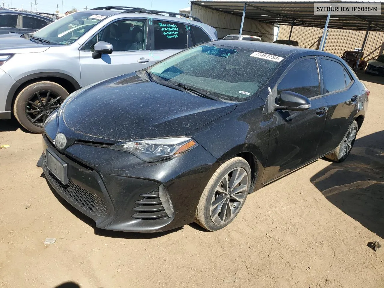 2017 Toyota Corolla L VIN: 5YFBURHE6HP608849 Lot: 71461734