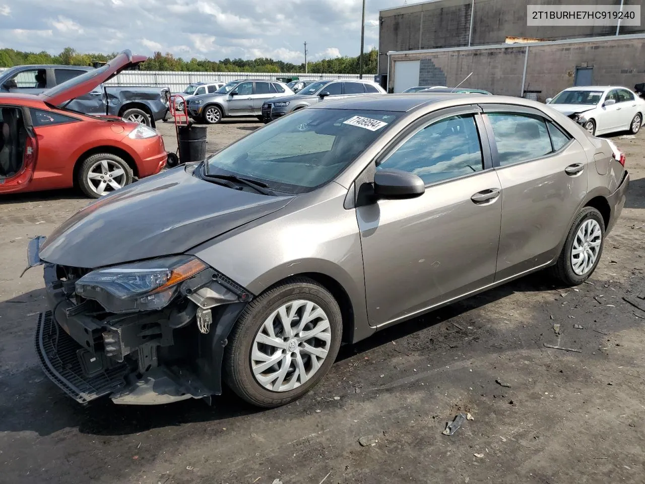 2017 Toyota Corolla L VIN: 2T1BURHE7HC919240 Lot: 71469594