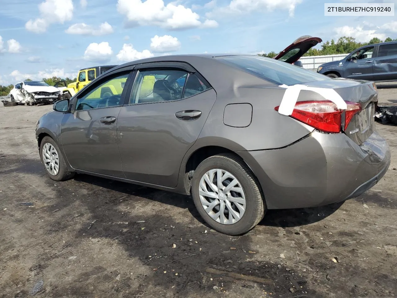 2017 Toyota Corolla L VIN: 2T1BURHE7HC919240 Lot: 71469594