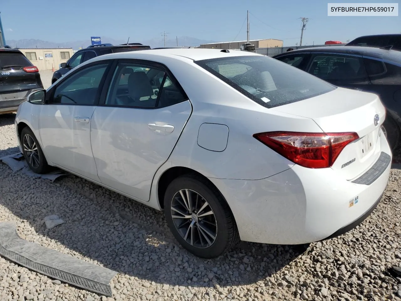 2017 Toyota Corolla L VIN: 5YFBURHE7HP659017 Lot: 71607974