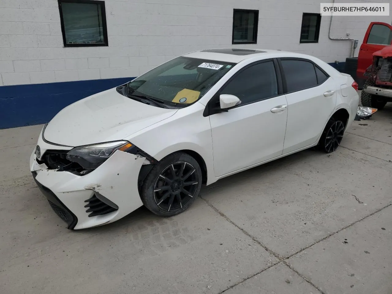 2017 Toyota Corolla L VIN: 5YFBURHE7HP646011 Lot: 71764074