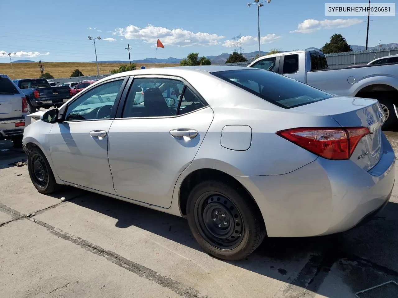 2017 Toyota Corolla L VIN: 5YFBURHE7HP626681 Lot: 71809684