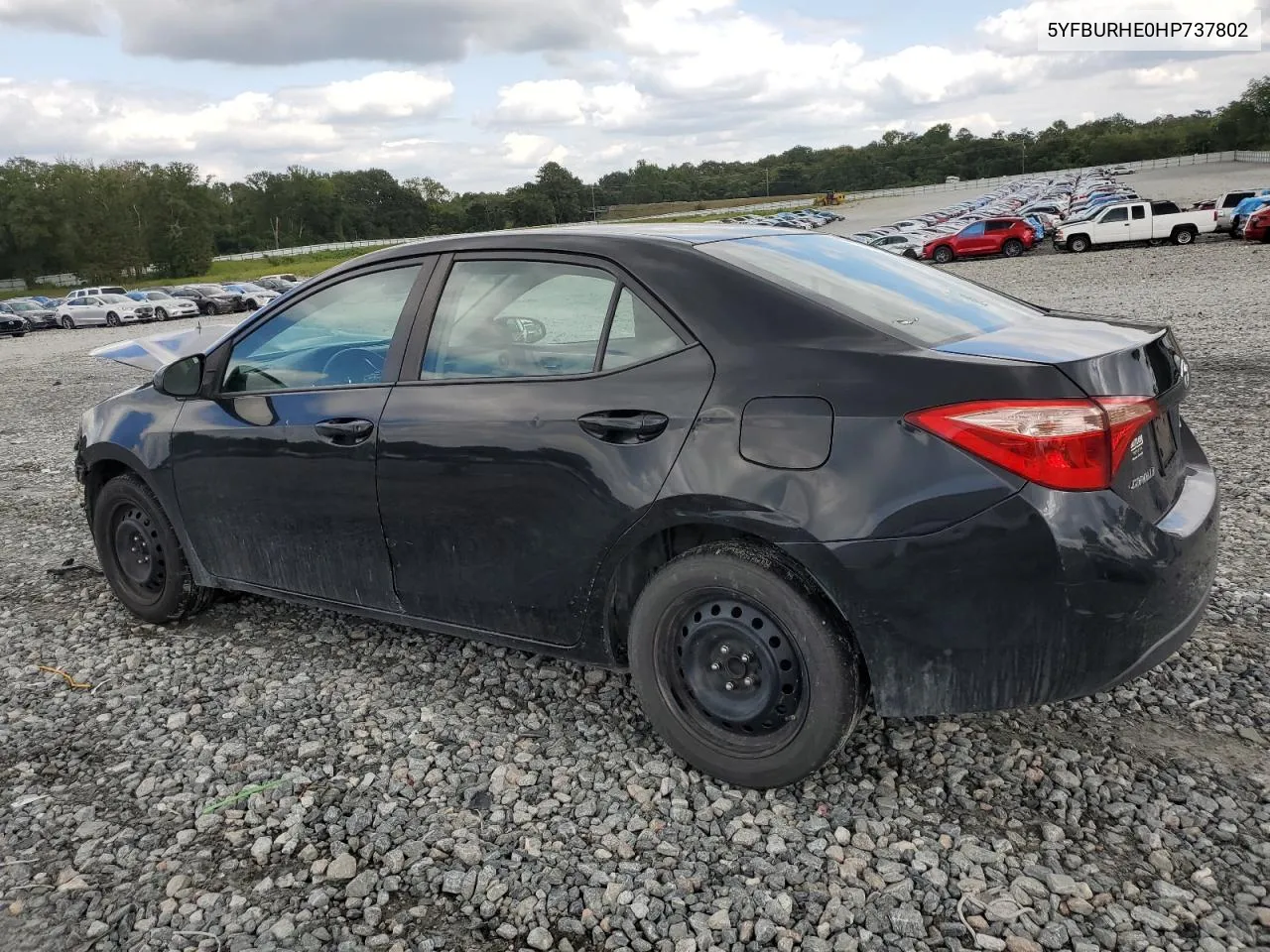 2017 Toyota Corolla L VIN: 5YFBURHE0HP737802 Lot: 71827204