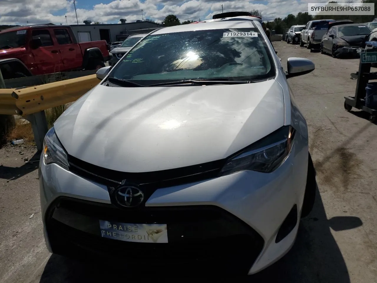 2017 Toyota Corolla L VIN: 5YFBURHE9HP657088 Lot: 71929314