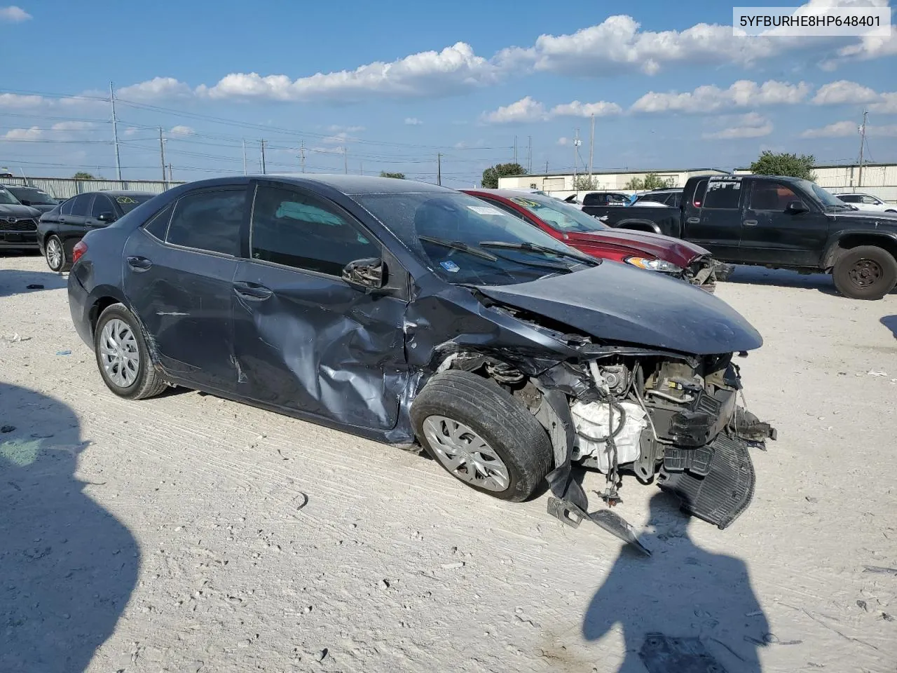 2017 Toyota Corolla L VIN: 5YFBURHE8HP648401 Lot: 72062734