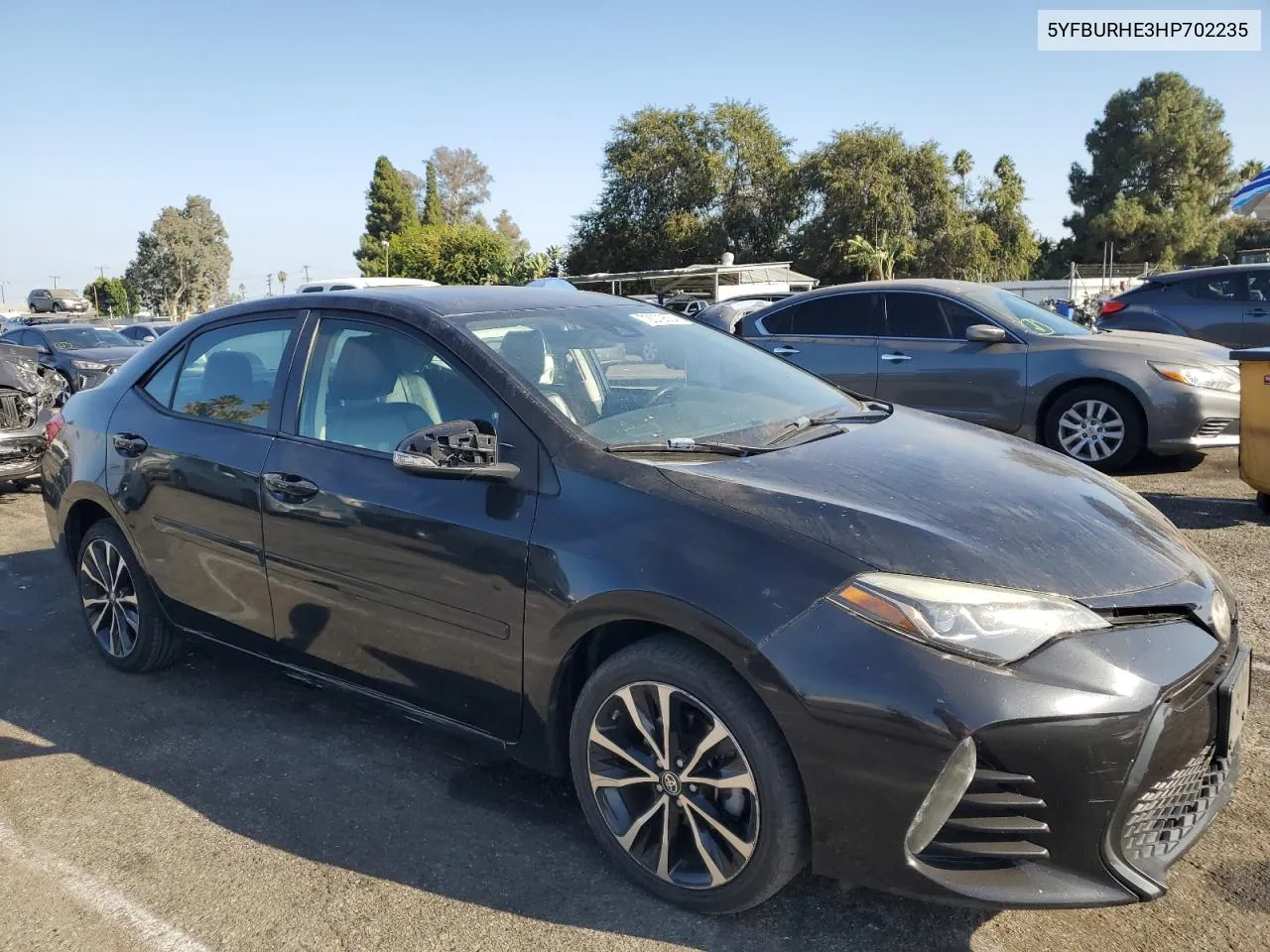 2017 Toyota Corolla L VIN: 5YFBURHE3HP702235 Lot: 72079534